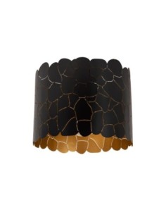 Plafonnier Led E27  diam. 25.5 cm Noir & Or mat - Lucide - Almelo 2