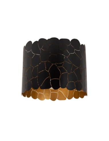 Lucide - Almelo - Plafonnier Led E27  diam. 25.5 cm Noir & Or mat