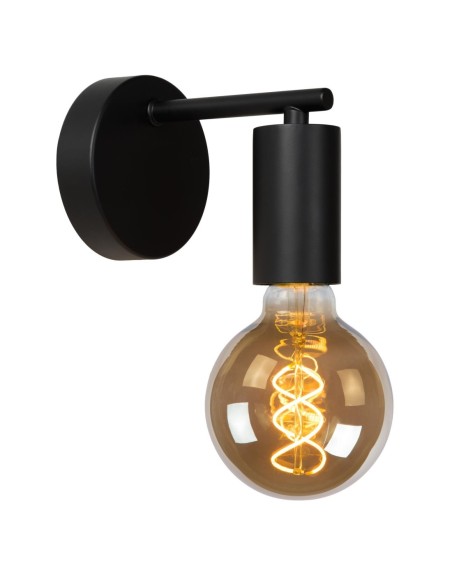 Applique murale métal noir mat culot E27 - Lucide -  Leanne