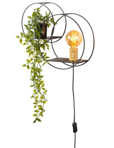 Lucide CIRCLE Applique murale 1xE27 Noir | Deko Light