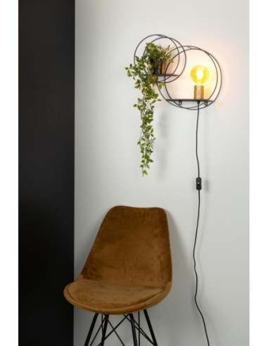 Lucide CIRCLE Applique murale 1xE27 Noir | Deko Light