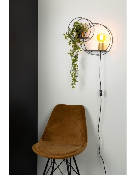 Lucide CIRCLE Applique murale 1xE27 Noir | Deko Light