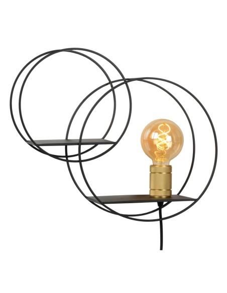 Lucide CIRCLE Applique murale 1xE27 Noir | Deko Light