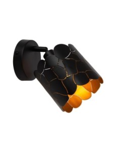 Lucide ALMELO Spot mural / Applique mural Diam. 12 cm 1xE14 Noir | Deko Light