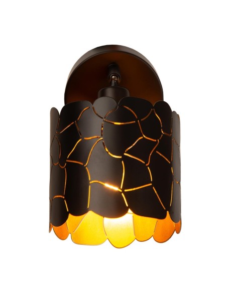 Lucide ALMELO Spot mural / Applique mural Diam. 12 cm 1xE14 Noir | Deko Light