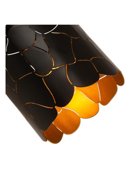 Almelo de  Lucide - Applique murale Led - métal ouvragé noir mat et or