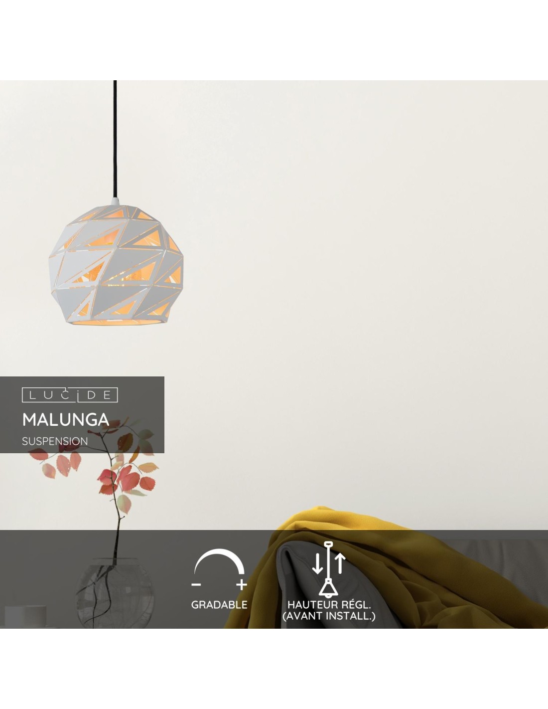 Ampoule Led filament E27 G95 5 W décorative ambrée Girard Sudron