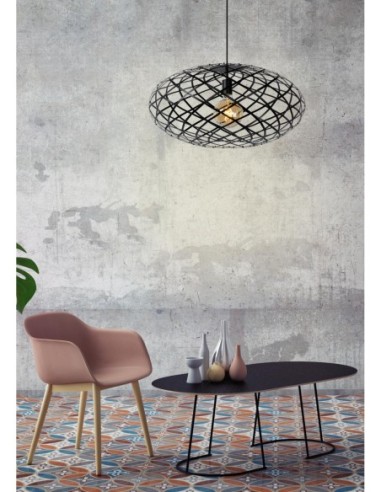 Suspension Diam. 65 cm 1xE27 60 W Métal  Noir - Lucide - Wolfram