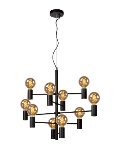 Lucide LEANNE Suspension Diam. 65 cm 10xE27 Noir