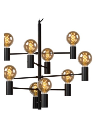 Lucide LEANNE Suspension Diam. 65 cm 10xE27 Noir