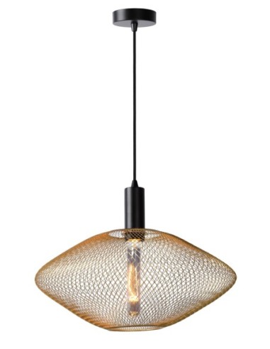 Suspension Diam. 45 cm 1xE27 40W Or Mat / Laiton - Lucide - Mesh