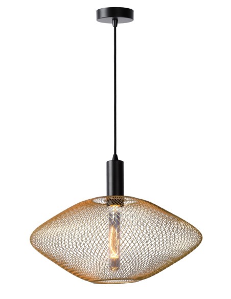 Suspension Diam. 45 cm 1xE27 40W Or Mat / Laiton - Lucide - Mesh
