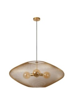 Suspension Led intérieure ovale 85 cm or mat - Lucide - Mesh 2