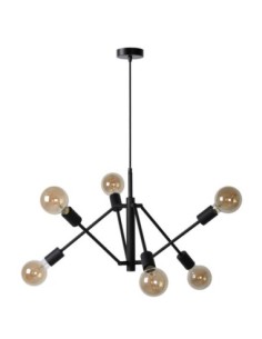 Lucide LESTER Suspension 6xE27 Noir | Deko Light 2
