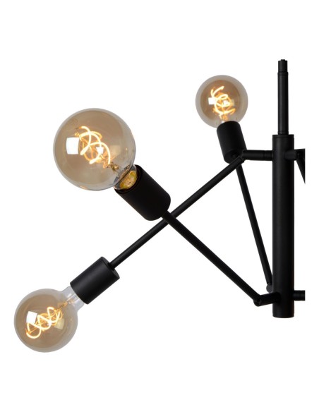 Lucide LESTER Suspension 6xE27 Noir | Deko Light