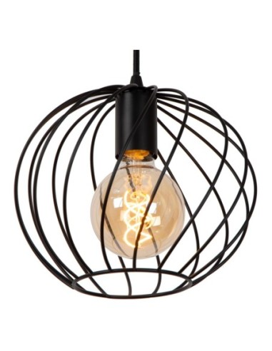 Danza  de Lucide - Suspension Led en ligne métal noir mat 3xE27