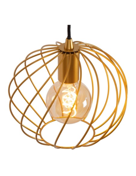 Lucide DANZA Suspension Diam. 50 cm 3xE27 Or Mat / Laiton | Deko Light