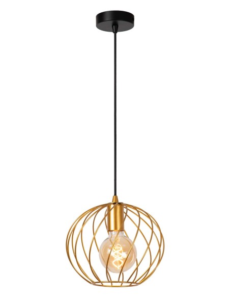 Lucide DANZA Suspension Diam. 25 cm 1xE27 Or Mat / Laiton | Deko Light