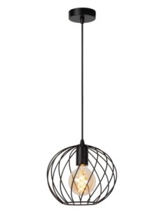 Lucide DANZA Suspension Diam. 25 cm 1xE27 Noir | Deko Light