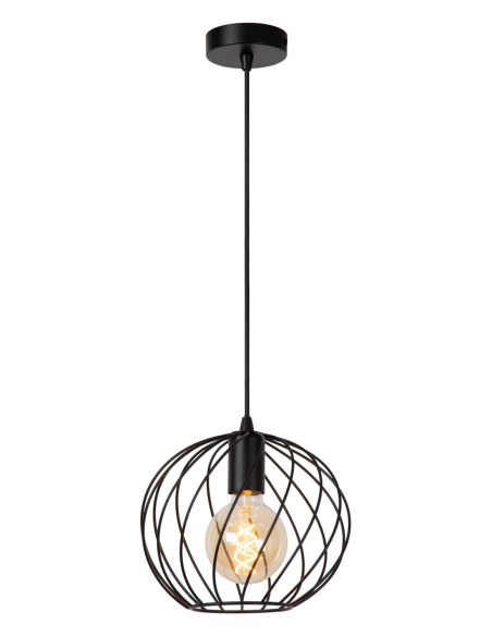 Lucide DANZA Suspension Diam. 25 cm 1xE27 Noir | Deko Light
