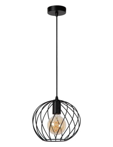 Lucide DANZA Suspension Diam. 25 cm 1xE27 Noir | Deko Light