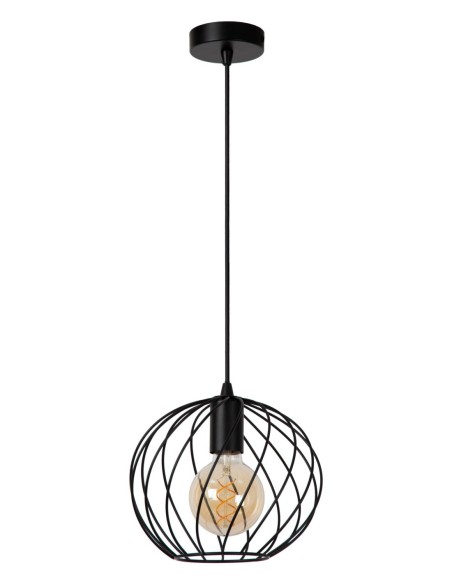 Lucide DANZA Suspension Diam. 25 cm 1xE27 Noir | Deko Light