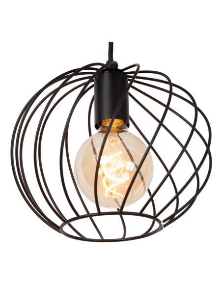 Lucide DANZA Suspension Diam. 25 cm 1xE27 Noir | Deko Light