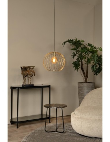 Lucide DANZA Suspension Diam. 40 cm 1xE27 Or Mat / Laiton | Deko Light