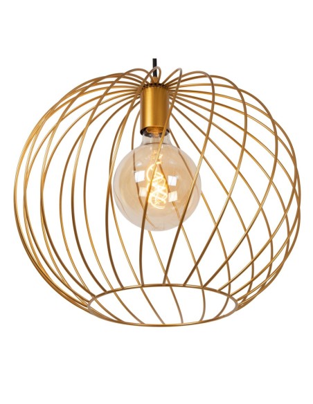 Lucide DANZA Suspension Diam. 40 cm 1xE27 Or Mat / Laiton | Deko Light