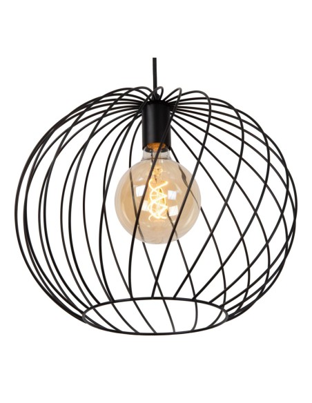 Lucide DANZA Suspension Diam. 40 cm 1xE27 Noir | Deko Light