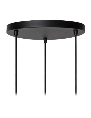 Suspension Led Diam. 43 cm 3xE27 40W  Noir  et Or mat - Lucide - Rosas