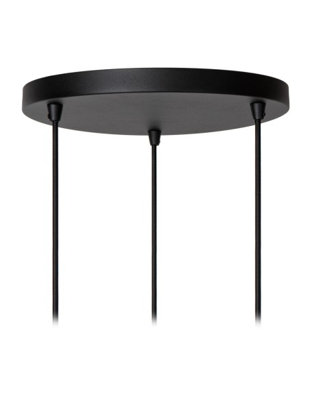 Suspension Led Diam. 43 cm 3xE27 40W  Noir  et Or mat - Lucide - Rosas