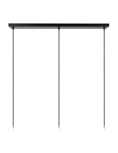 Suspension Led 3xE27 40 W Dimmable Noir & Or mat - Lucide - Almelo