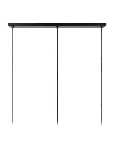 Suspension Led 3xE27 40 W Dimmable Noir & Or mat - Lucide - Almelo