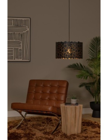 Lucide - Almelo - Suspension Led E27  diam. 40 cm Noir & Or mat