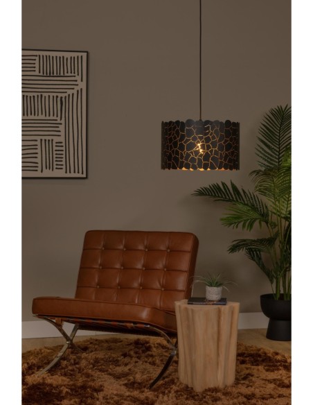 Lucide - Almelo - Suspension Led E27  diam. 40 cm Noir & Or mat