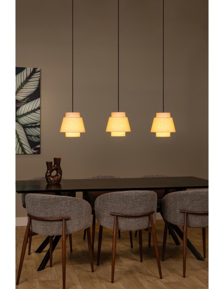 Lucide - Tribute - Suspension en ligne 3xE27 40 W IP20 Tissu Crème