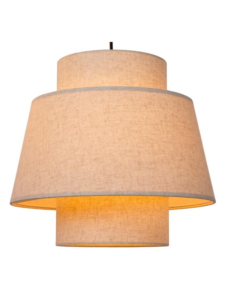 Suspension Diam. 76 cm 3xE27 40 W IP20 Tissu Creme - Lucide - Tribute