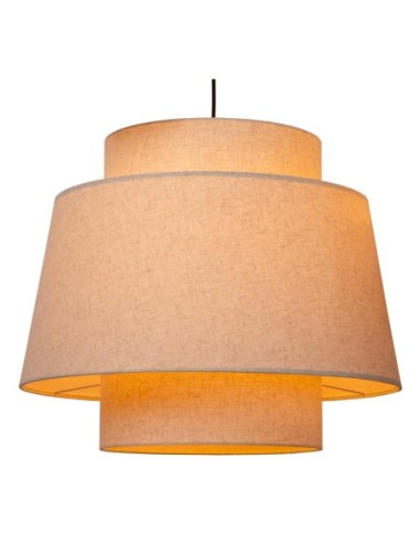 Suspension Diam. 76 cm 3xE27 40 W IP20 Tissu Creme - Lucide - Tribute