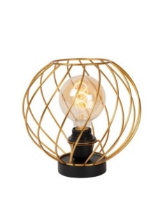 Lucide DANZA Lampe de table Diam. 25 cm 1xE27 Or Mat / Laiton | Deko Light