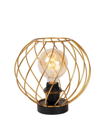 Lucide DANZA Lampe de table Diam. 25 cm 1xE27 Or Mat / Laiton | Deko Light