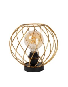 Lucide DANZA Lampe de table Diam. 25 cm 1xE27 Or Mat / Laiton | Deko Light 2
