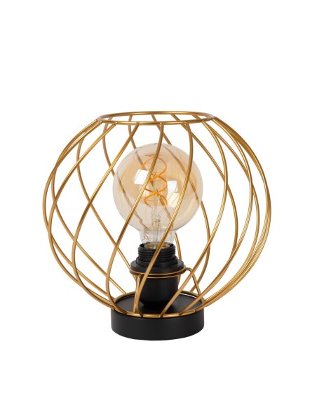 Lucide DANZA Lampe de table Diam. 25 cm 1xE27 Or Mat / Laiton | Deko Light