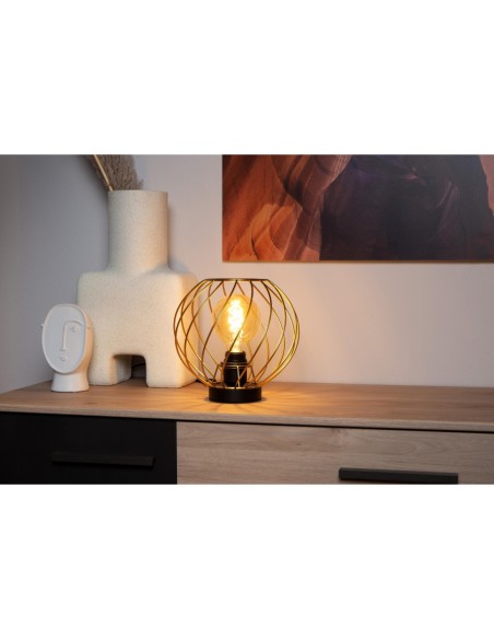 Lucide DANZA Lampe de table Diam. 25 cm 1xE27 Or Mat / Laiton | Deko Light