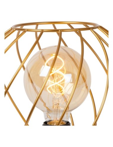 Lucide DANZA Lampe de table Diam. 25 cm 1xE27 Or Mat / Laiton | Deko Light