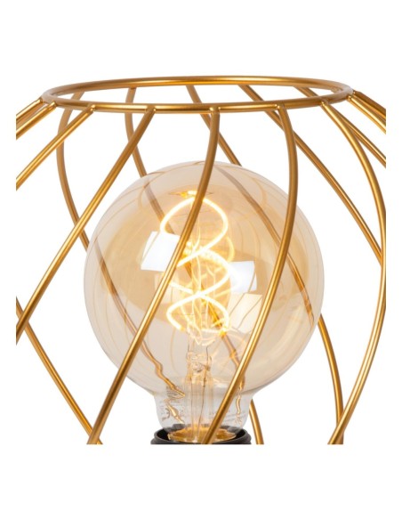 Lucide DANZA Lampe de table Diam. 25 cm 1xE27 Or Mat / Laiton | Deko Light