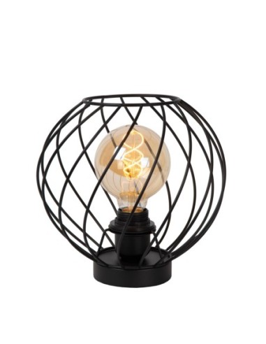 Lucide DANZA Lampe de table Diam. 25 cm 1xE27 Noir | Deko Light