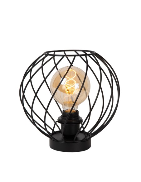 Lucide DANZA Lampe de table Diam. 25 cm 1xE27 Noir | Deko Light