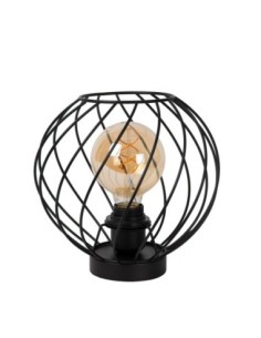 Lucide DANZA Lampe de table Diam. 25 cm 1xE27 Noir | Deko Light 2