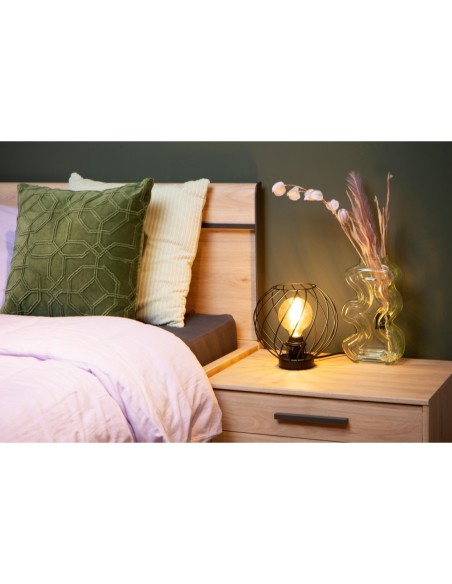 Lucide DANZA Lampe de table Diam. 25 cm 1xE27 Noir | Deko Light